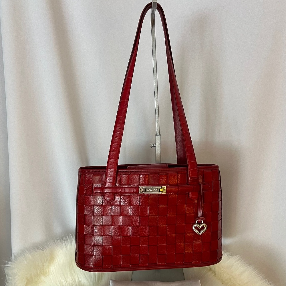 Vintage Brighton Woven Leather Shoulder Bag